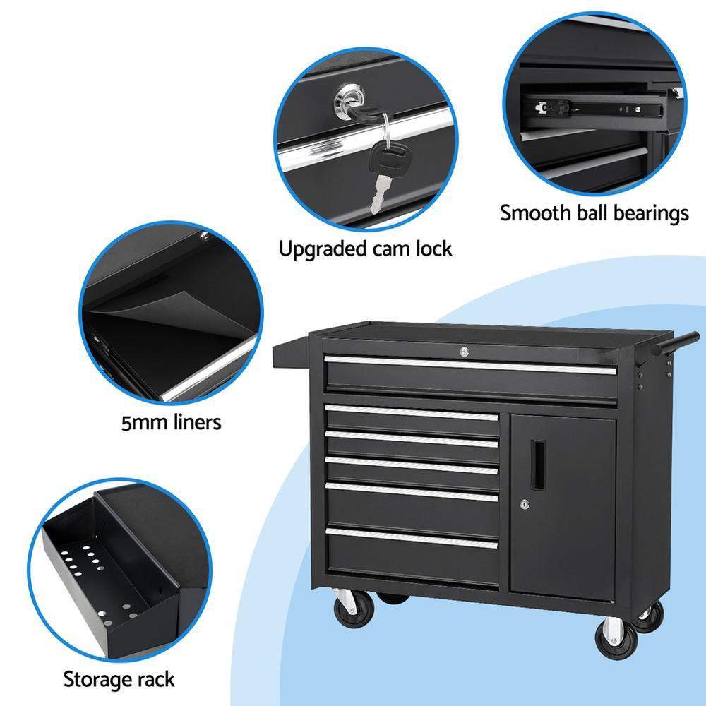 6단 서랍 공구함 수납 트롤리, 차고 및 작업장 정리용 - Workshop Tools Cabinet 리뷰 및 가격