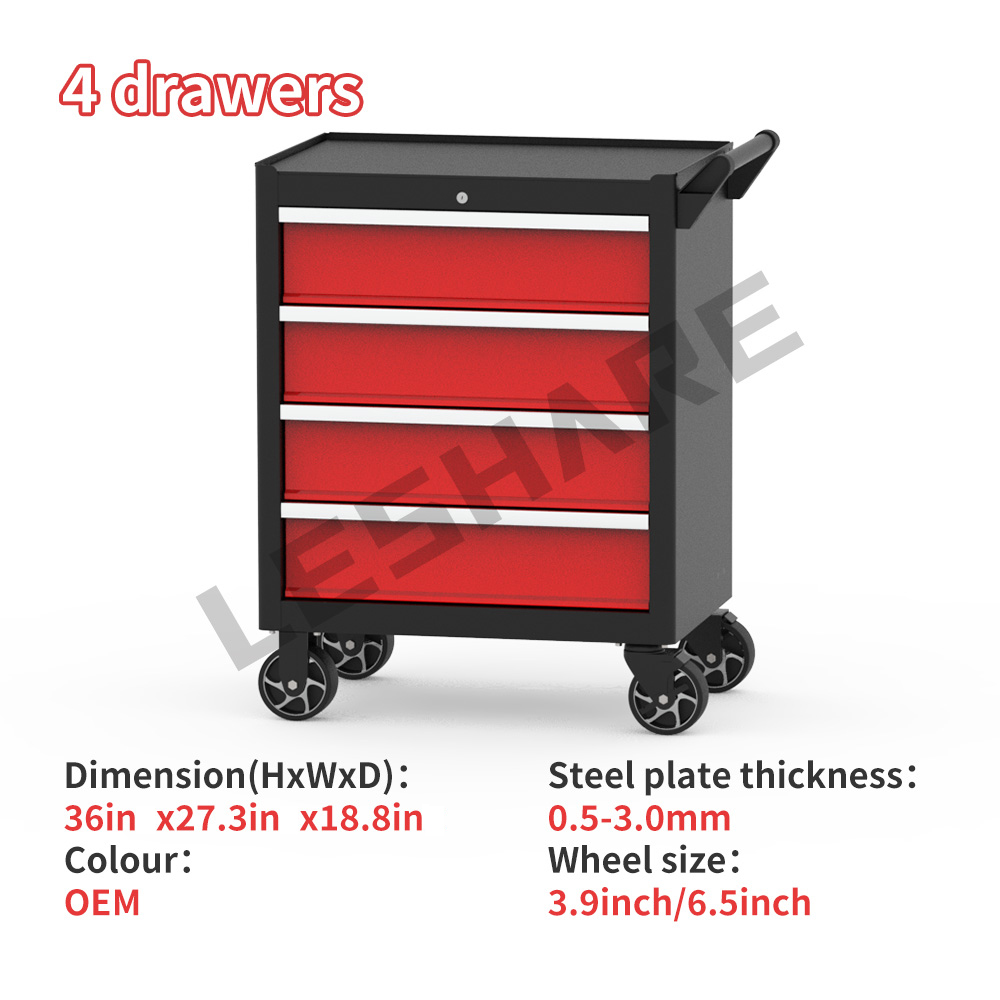 중국 OEM 도매 4단 서랍형 롤링 트롤리 작업장 금속 - Workshop Tools Cabinet 리뷰 및 가격