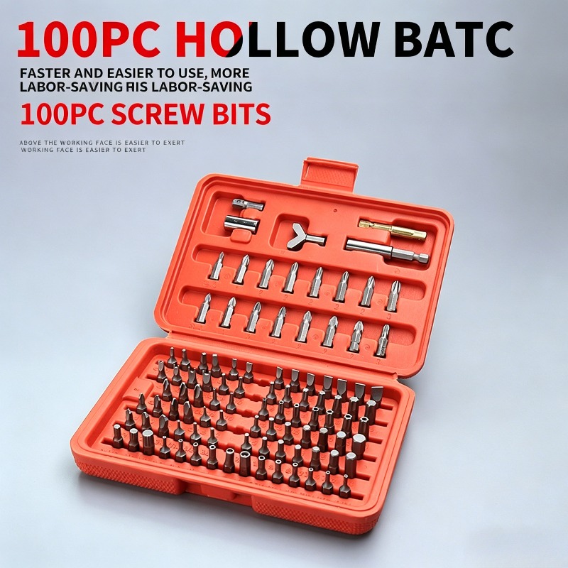 100PCS 스크류드라이버 비트 세트, 드릴 및 가정, - Workshop Tools Uses 리뷰 및 가격
